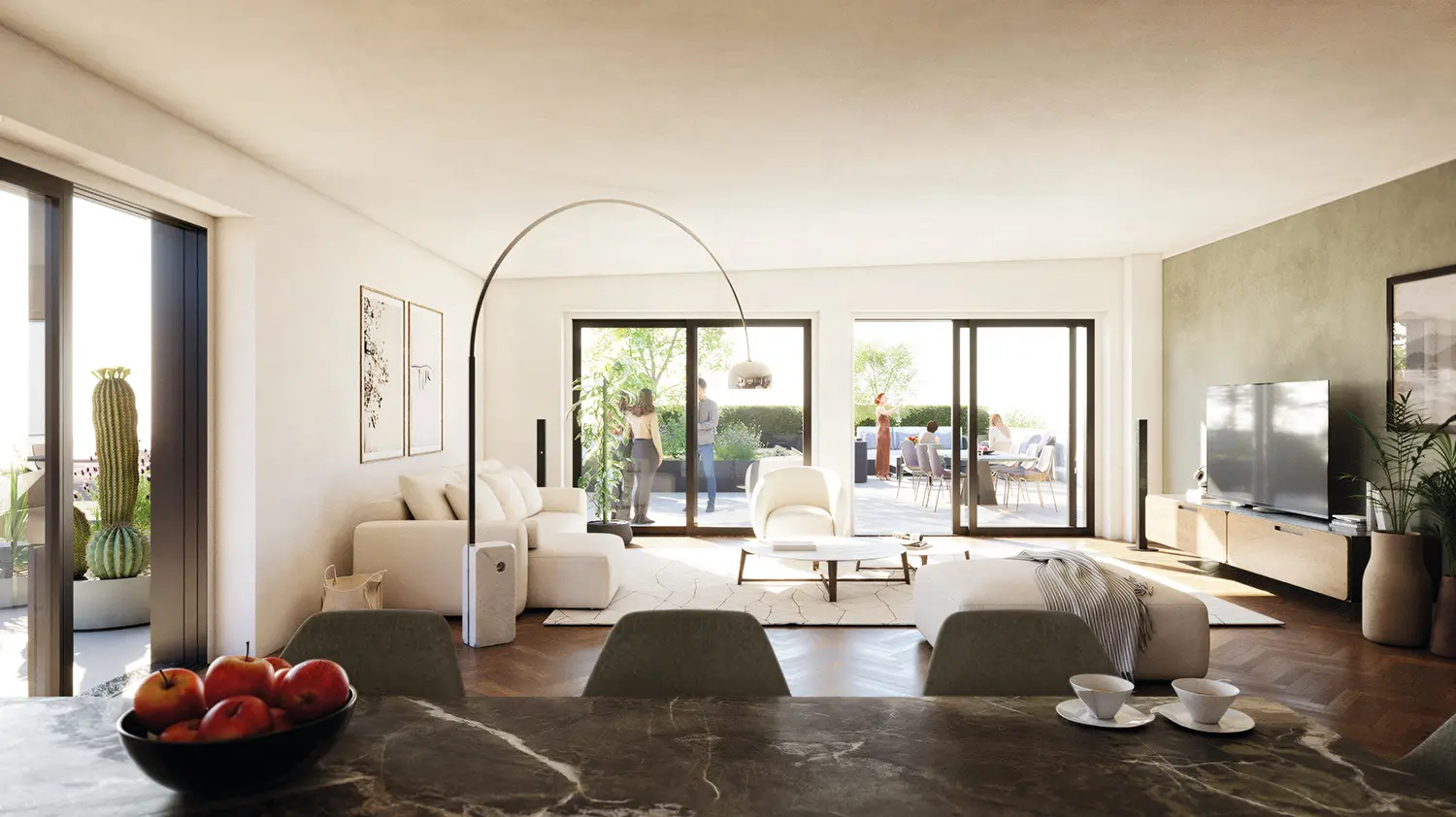 Living di un attico Tono House.